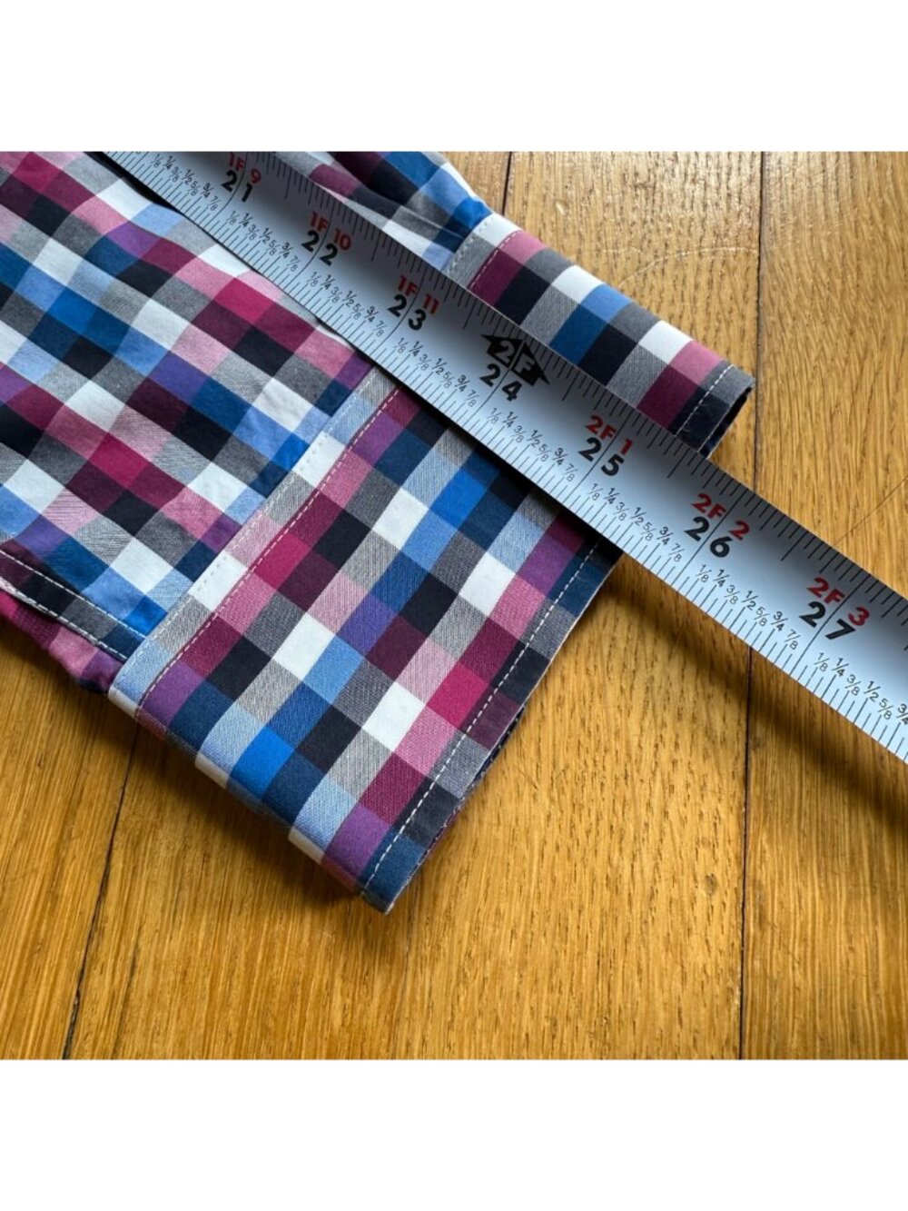 Cutter & Buck Size S Blue & Red Plaid Cotton Long Sleeve Button-Up Shirt Top - Picture 11 of 14